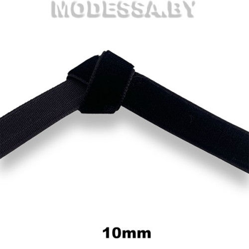 033А.16 лента текст.декор.бархатная 10 мм Ц:Чёрный