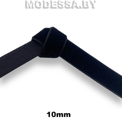 033А.46 Лента бархатная 10мм Ц:Чёрный