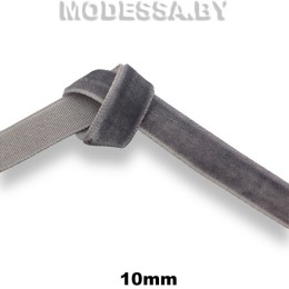 Лента бархатная 10мм Ц:Серый