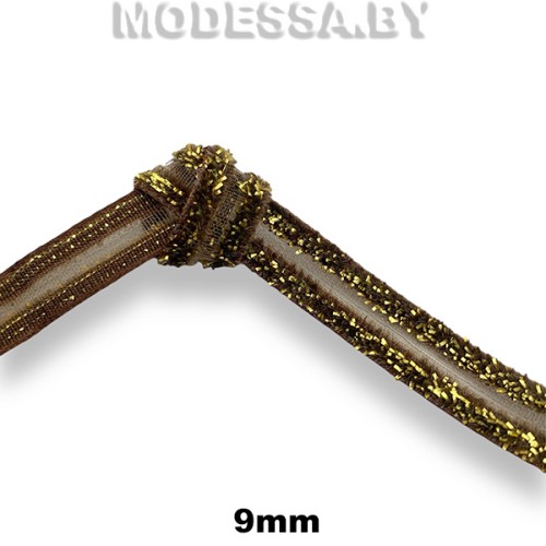 2302 Лента бархатная 9мм Ц:Коричневый G