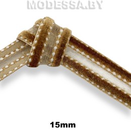 2817 Лента бархатная 15мм Ц:178 Кофе