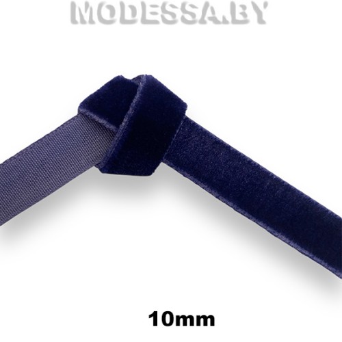 40810.14 Лента бархатная 10мм Ц:2 Т.Синий