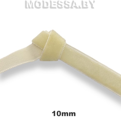 40810.14 Лента бархатная 10мм Ц:6 Бежевый