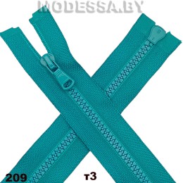 Молния трактор тип3 65см 1бегунок Ц:209 Т.Бирюзовый