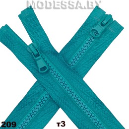 Молния трактор тип3 75см 2бегунка Ц:209 Т.Бирюзовый