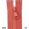 Молния тракторная тип3 Ц:816 Коралловый