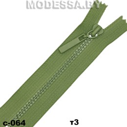 Молния трактор тип3 10см 1бегунок Ц:С-064 Св.Зелёный