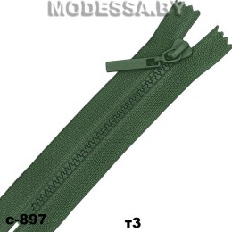 Молния трактор тип3 10см 1бегунок Ц:С-879 Зелёный