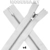 Молния металлическая тип4 Ц:101 Белый/Никель