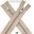 Молния металлическая тип4 Ц:Бежевый/Никель