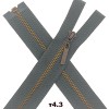 Молния металл тип4.3 45см 1бегунок Ц:Серый/Антик