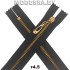Молния металл тип4.5 10см 1бегунок Ц:Чёрный/Золото