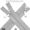 Молния металл тип5 75см 2бег. Ц:336 N Серый
