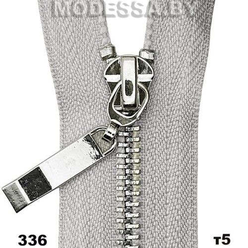 Молния металл тип5 Ц:336 N Серый