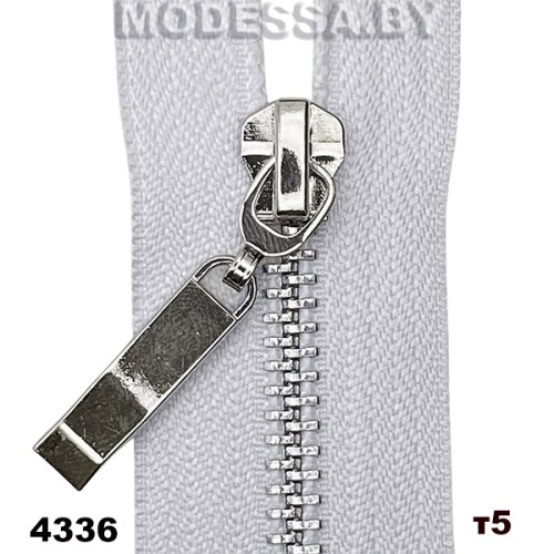 Молния металлическая тип5 Ц:4336 Серый/Никель
