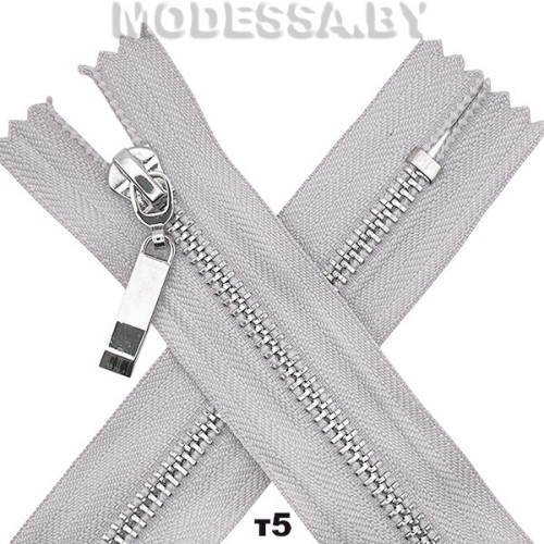 Молния металл тип5 16см 1бегунок Ц:4336 Серый/Никель