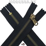 Молния металл тип5 16см 1бегунок Ц:Чёрный/Антик