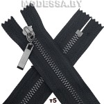 Молния металл тип5 16см 1бегунок Ц:Чёрный/Чёрный никель