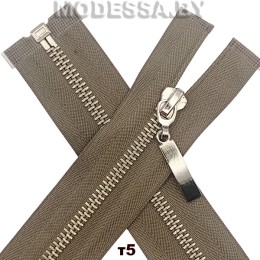 Молния металл тип5 40см 1бегунок Ц:С-318 Бежевый/Никель