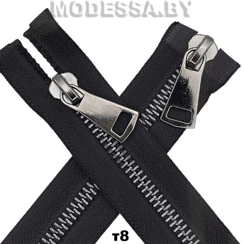 Молния металл тип8 60см 2бег. Ц:Чёрный BN