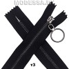 Молния металл тип3 16см 1бегунок Ц:322 Чёрный/Чёрный никель