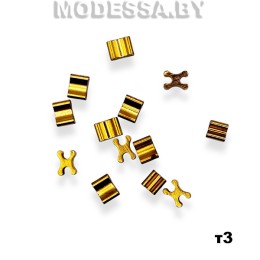 Нижний ограничитель для молнии тип3 Ц:Золото