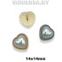 117-14XT-B Пуговица металлическая 14х14мм 
