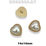 117-14XT-B Пуговица металлическая 14х14мм Ц:Золото