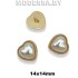 117-14XT-B Пуговица металлическая 14х14мм Ц:Золото