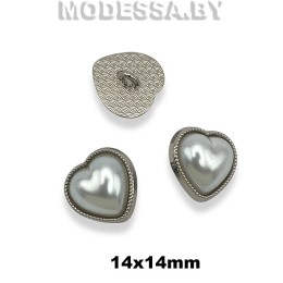 117-14XT-B Пуговица металлическая 14х14мм Ц:Никель