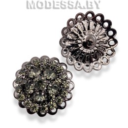 1868 JL Пуговица металлическая d26мм Ц:Чёрный никель