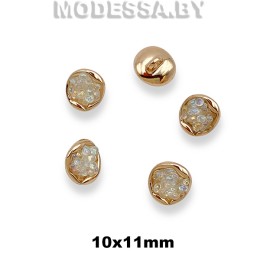 225-10.5 XT-B Пуговица металлическая 11х10мм Ц:Золото