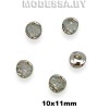 225-10.5 XT-B Пуговица металлическая 11х10мм Ц:Никель
