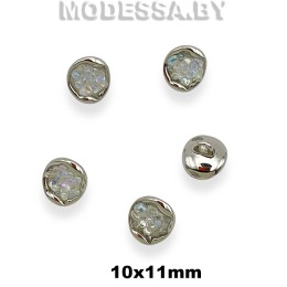 225-10.5 XT-B Пуговица металлическая 11х10мм Ц:Никель
