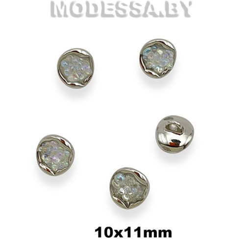 225-10.5 XT-B Пуговица металлическая 11х10мм Ц:Никель
