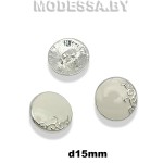 3252-А JRB-15MM-396 Пуговица металлическая d15мм Ц:Никель