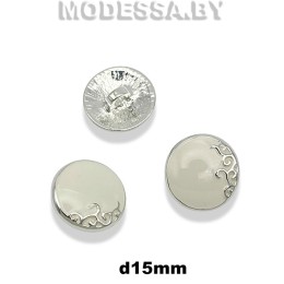 3252-А JRB-15MM-396 Пуговица металлическая d15мм Ц:Никель