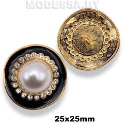 7462B-25 GB Пуговица металлическая 25х25мм Ц:Золото