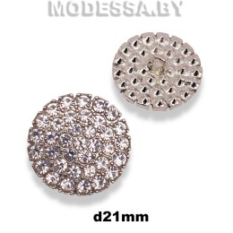 JRB-A5457-21 Пуговица металлическая d21мм Ц:Никель