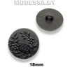 100422150 Пуговица пластм. d18 мм. Р:28. Ц:Чёрн.