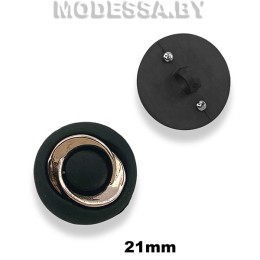 6-2H пуговица пластм. 34L Ц:Чёрный/Золото