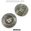 1052080 Пуговица пластм. d24мм Ц:7 Зелёный