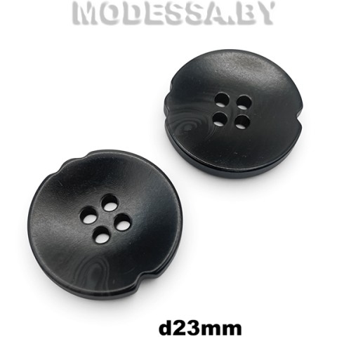 920-36 Пуговица пластм. d23мм Ц:Чёрный