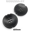 920-40 Пуговица пластм. d25мм Ц:Чёрный