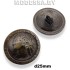000532 Пуговица металлическая d25мм Ц:Антик