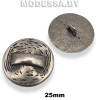 001725 Пуговица металлическая d25мм Ц:Чёрный никель