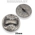 001725 Пуговица металлическая d25мм Ц:Матовый чёрный никель
