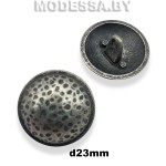 002520 Пуговица металлическая d23мм Ц:Матовый чёрный никель