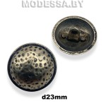 002520 Пуговица металлическая d23мм Ц:Чёрный никель