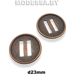 004420 Пуговица металлическая d23мм Ц:Медь 